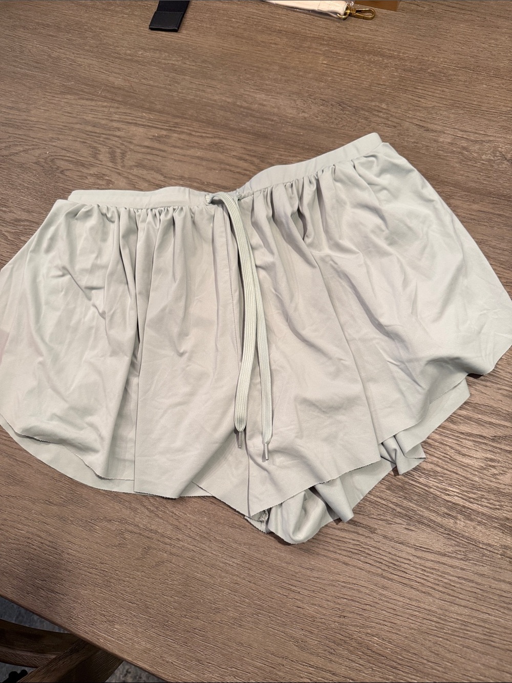 Goldhinge Light Sage Lounge Shorts with Drawstring - Picture 2 of 6